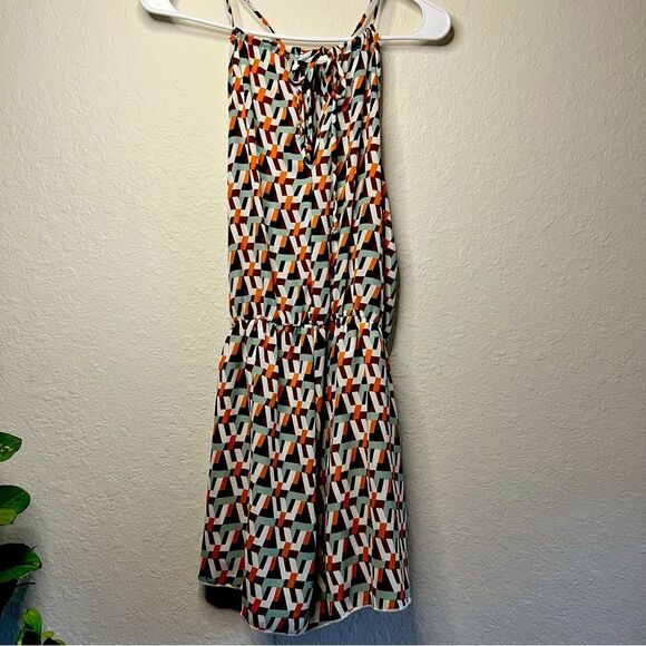 Papaya geometric romper. Great condition. Halter top. Size small - Picture 1 of 3